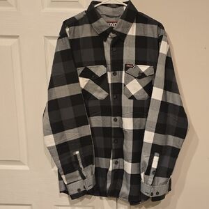 DIXXON Black and White Checkered Men's Shirt
